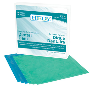 Dental Dam Latex Blue 6x6 Thin