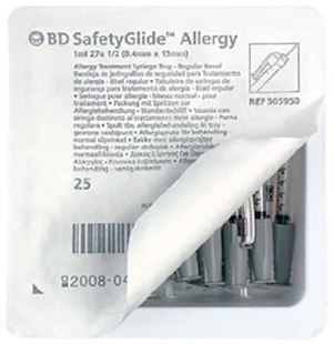 SafetyGlide Allergist Trays