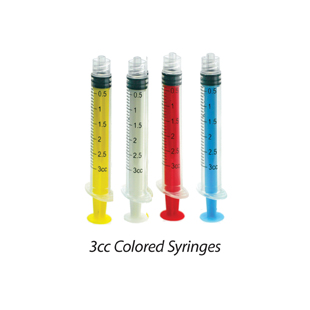 Luer Lock Syringes Color Coded