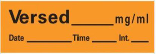 Versed Anesthesia Label Tape