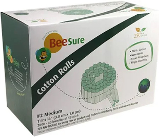 BeeSure Cotton Rolls #2 Medium