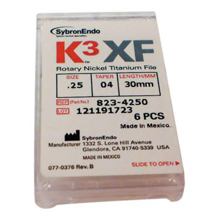 K3XF NiTi Files .04 Taper 30mm