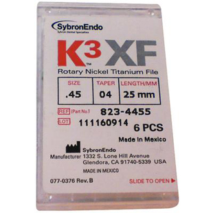 K3XF NiTi Files .04 Taper 25mm