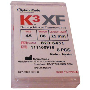 K3XF NiTi Files .06 Taper 21mm