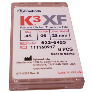 K3XF NiTi Files .06 Taper 25mm