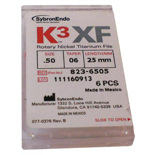 K3XF NiTi Files .06 Taper 25mm