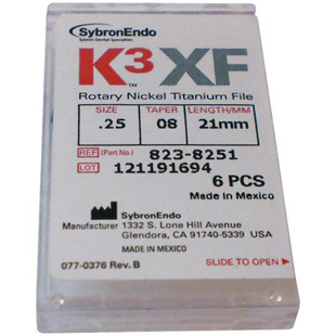 K3XF NiTi Files .08 Taper 21mm