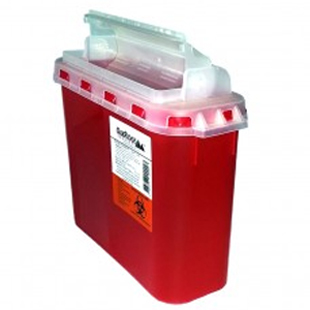 Sharps Container Red 5.4 Quart