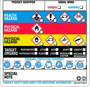 WorkSafe Label GHS Secondary