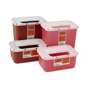 Sharps Container Red Hinged