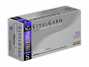 VitalGard Latex Gloves Natural Medium 100/box