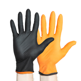 Black-Fire Nitrile Gloves