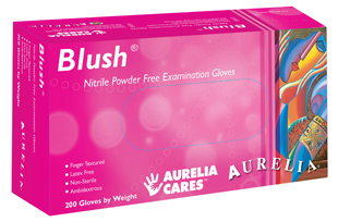 Aurelia Blush Nitrile Gloves