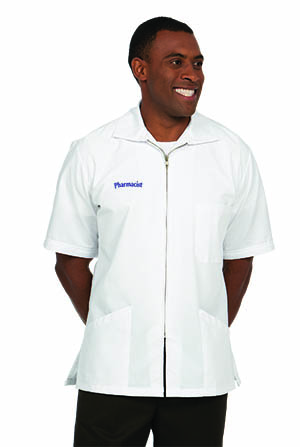 Unisex Zip Front Lab Coat