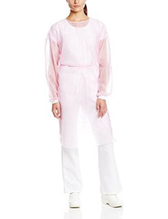 Isolation Gown Knit Cuffs, Tie