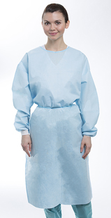 Dual-Fabric Cover Gown