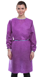 Dual-Fabric Cover Gown