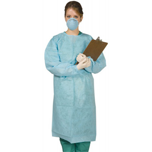 Disposable Tie-Back Gown Blue