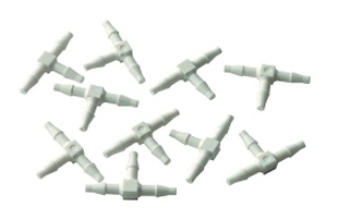1/16 Plastic White Barb Tee