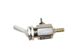 Gray 3-Way On/Off Toggle Valve