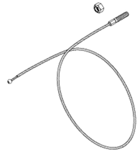 Brake Cable 25.31" Clear Nylon