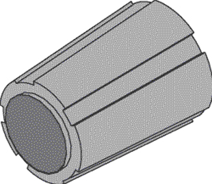 Black Body Knob With Blue Dot