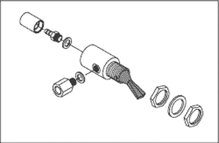 Black Cup Fill Toggle Valve