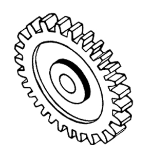 Gear 3/16" 27 Teeth Plastic
