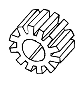 Gear 1/4" 12 Teeth Stainless