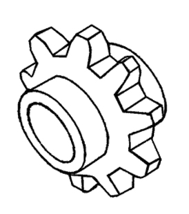 Sprocket 1/4" 9 Teeth Plastic