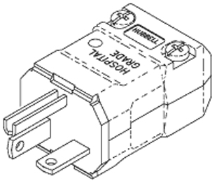 Hospital Grade Male Plug 20A