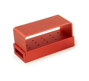 Bur Block Aluminum Red 15 Hole