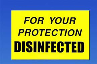 Disinfected Label Sticker