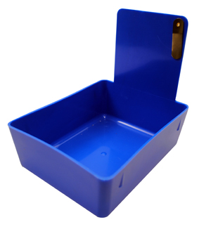 Lab Pan with Metal Clip Blue