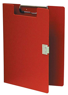 Poly Covered Clipboard Red