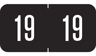 Year Code Labels 2019 Black