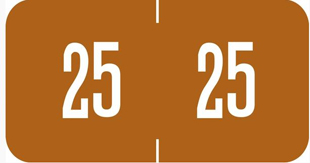 Year Code Labels 2025 Brown