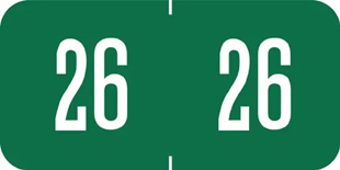 Year Code Labels 2026 Green