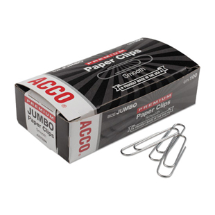 ACCO Premium Paper Clips Jumbo