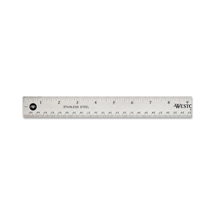 NS RULER,STAINLSS STEEL,15IN