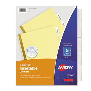 Avery Insertable Big Tab