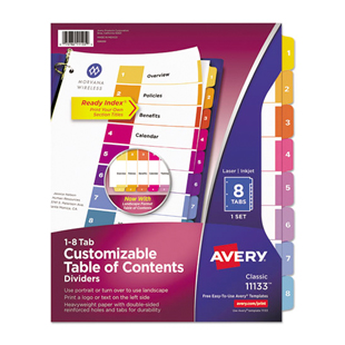 Avery Ready Index Customizable