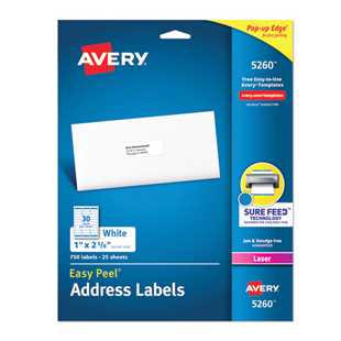 Avery Easy Peel Laser Address