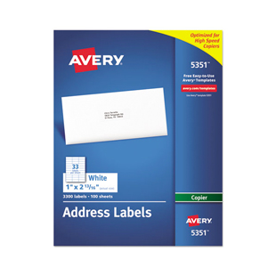 Avery Copier Address Labels