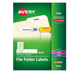 Avery TrueBlock File Folder