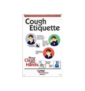 Cough Etiquette Sign 14" x 22"