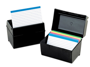 Oxford Plastic Index Card File