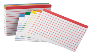 Oxford Index Cards Ruled Color