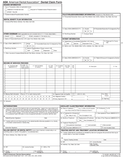 ADA Dental Claim Form 2019