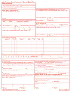 ADA Dental Claim Form 2024